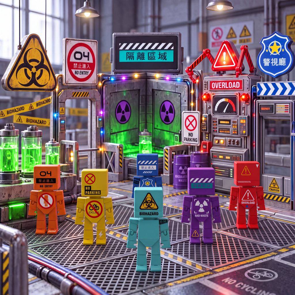 SHAKE SHAKE CUBE ALERT MODE Figure 2.5" — 6-Pack Hazard Alert Collectibles, Articulated Action Figure Serie