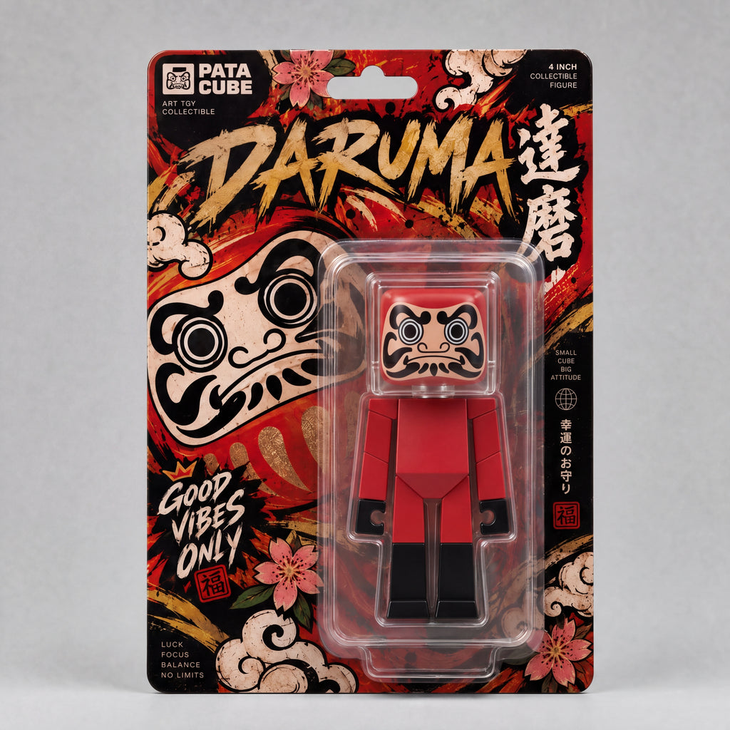 PATA CUBE BAD BRAIN Figure 4" — Interactive Articulated Action Figure, Press-Activated Limp Mode, Transparent Body Collectible