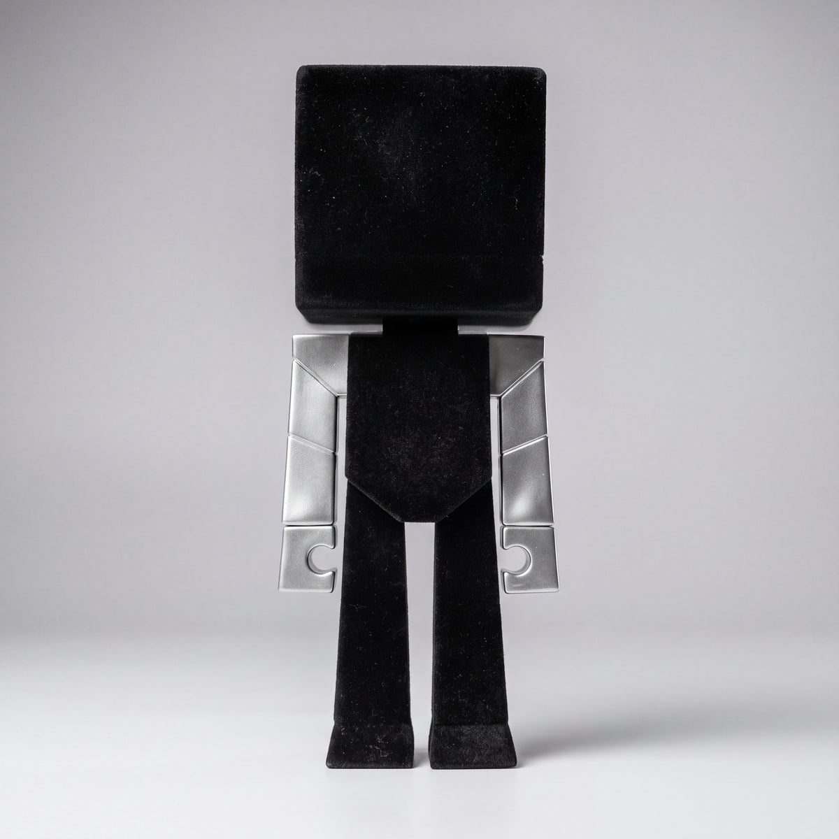 TITAN CUBE Flocked Figure — Velvet Texture Art Toy, 9" Vinyl Designer Collectible, Limited Texture Edition