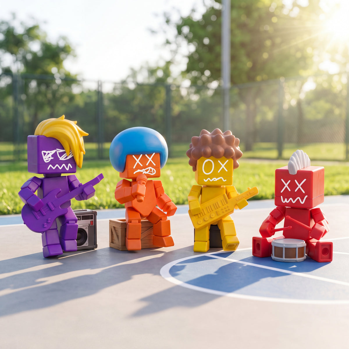 SHAKE SHAKE CUBE ROCK GENERATION 2.5" Band Figure 4-Pack — Original IP, Instrument Accessories