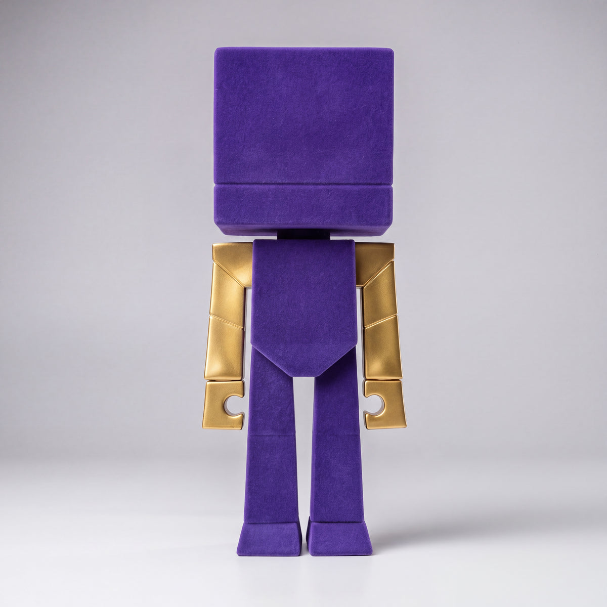 TITAN CUBE Flocked Figure — Velvet Texture Art Toy, 9" Vinyl Designer Collectible, Limited Texture Edition